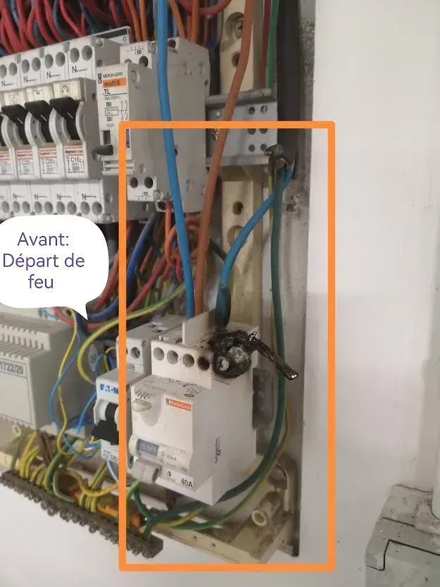 remplacement disjoncteur defectueux